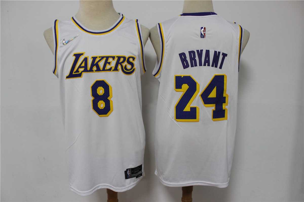 Lakers 8 & 24 Kobe Bryant White Nike Diamond 75th Anniversary City Edition Swingman Jersey,We sell and wholesale Lakers 8 & 24 Kobe Bryant White Nike Diamond 75th Anniversary City Edition Swingman Jersey on line form chian!